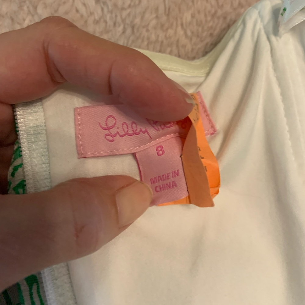 Lilly Pulitzer Strapless dress in Resort White Spring Fever Toile size 8 - Picture 10 of 11